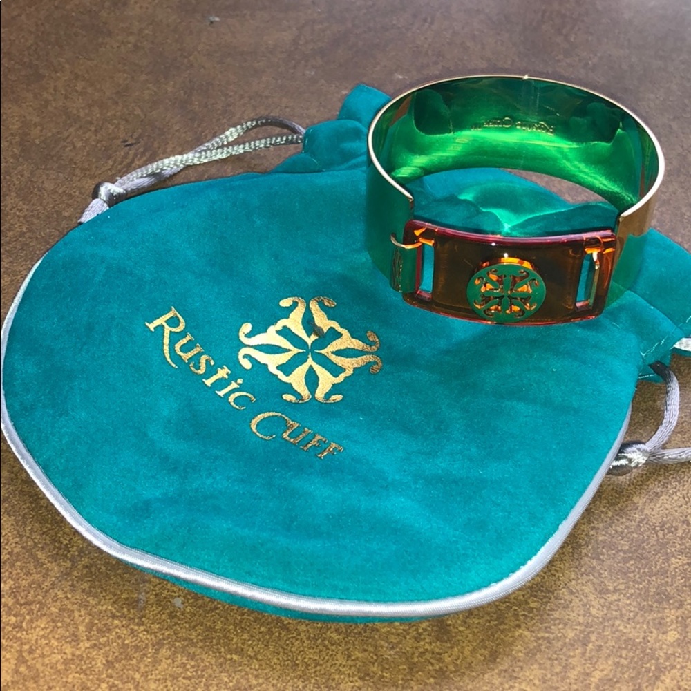 BRAND NEW orange rustic cuff bracelet